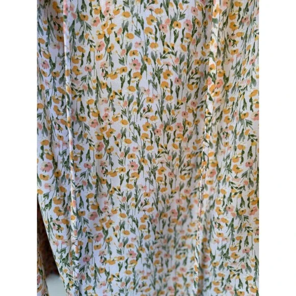 CeCe Women's Flowy Lightweight NWT Floral Print Summery Split Sleeve Blouse XL - Picture 6 of 13